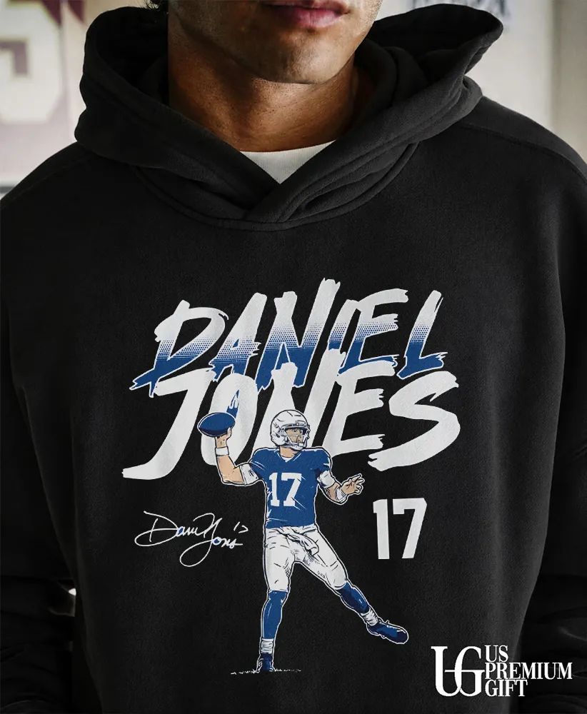 Daniel Jones No 17 Indianapolis Colts football signature shirt