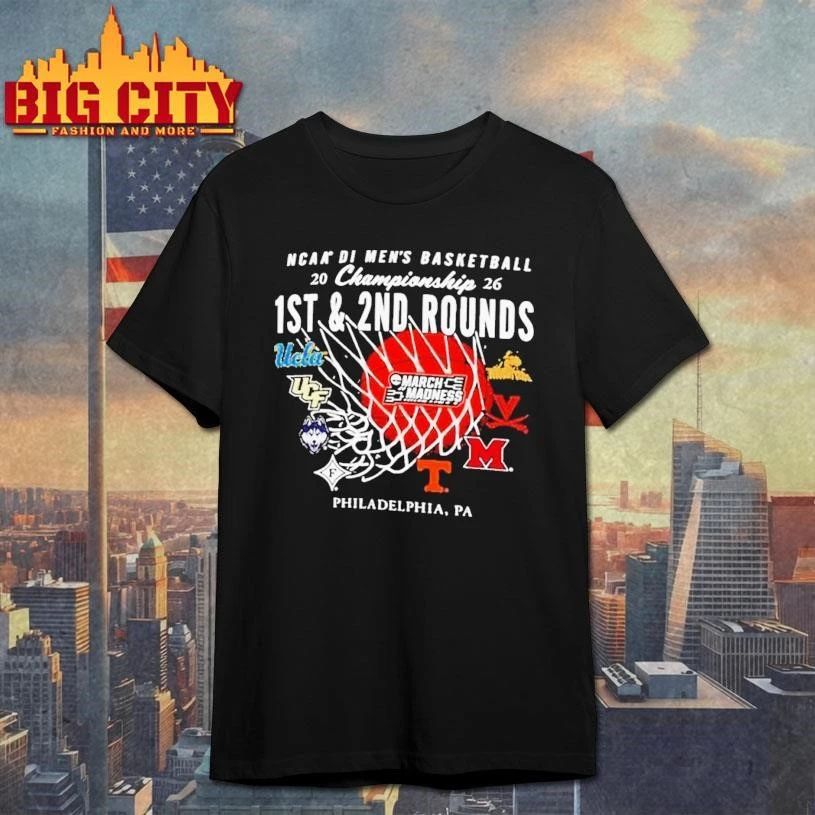 Philadelphia,PA 2026 NCAA Men’s Basketball March Madness 1st 2nd Round Bound College Shirt