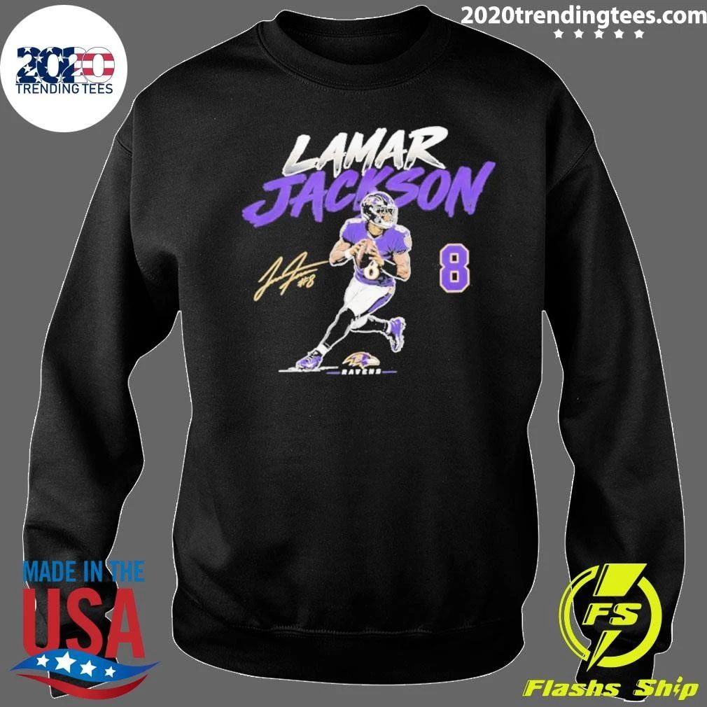 Lamar Jackson 8 Baltimore Ravens 2026 Signature Shirt