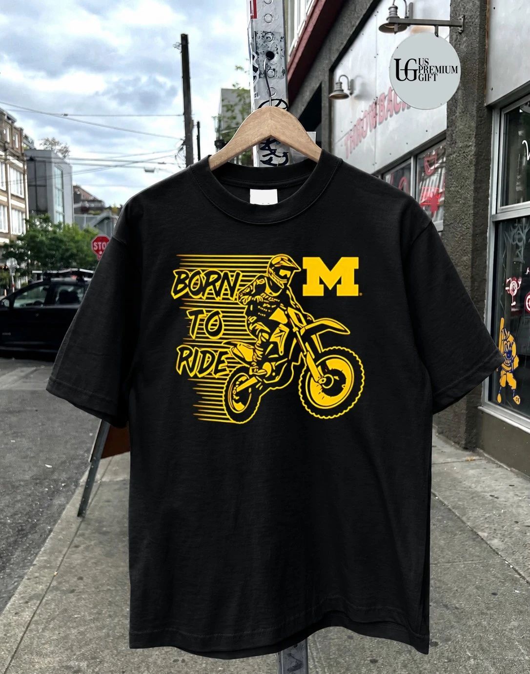 Michigan Wolverines Born to Ride Motocross shirt