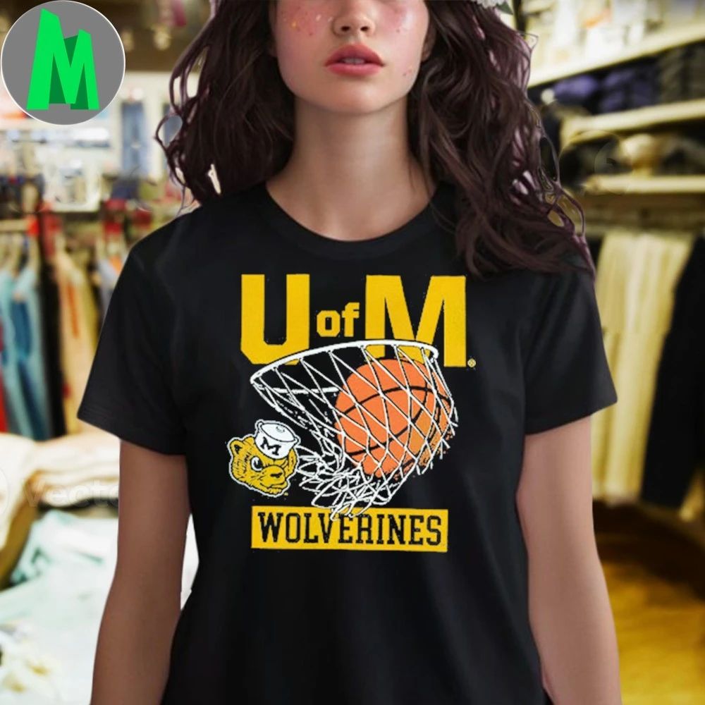 Michigan Wolverines Hoops Heritage Logo Shirt