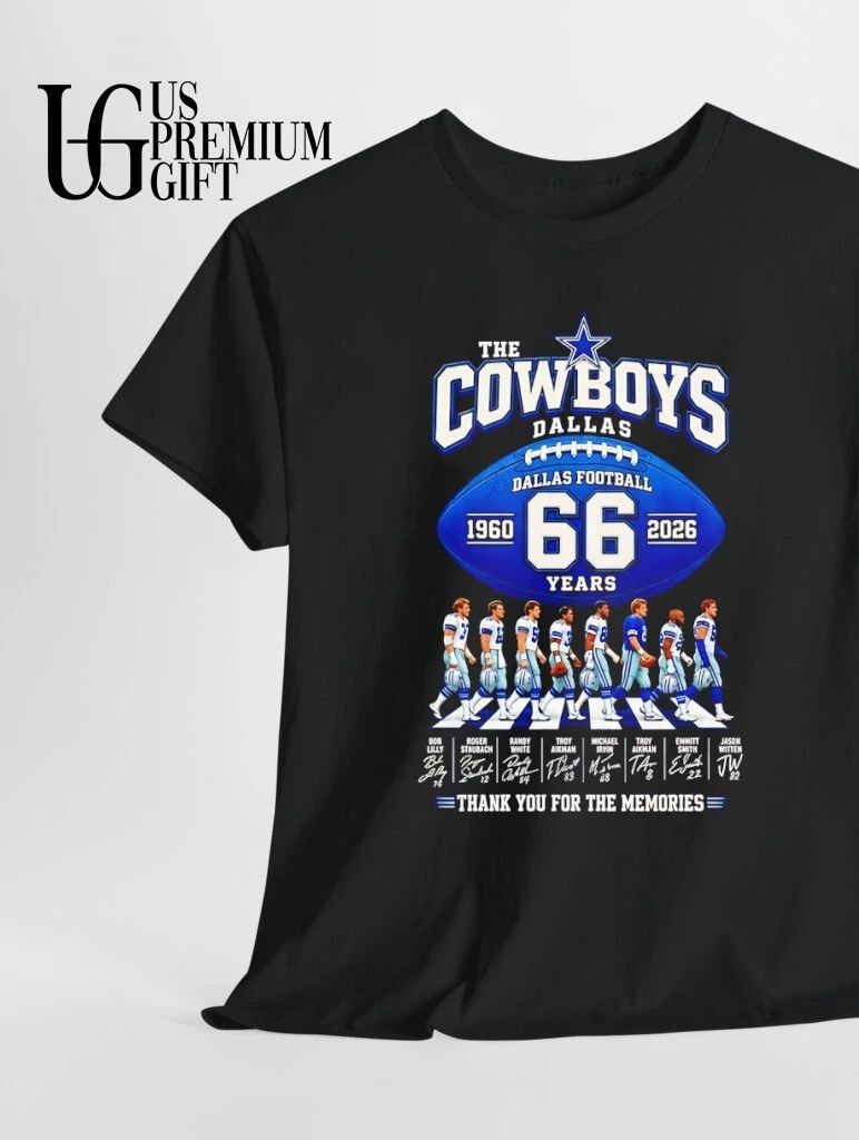 Dallas Cowboys 66th Anniversary 1960-2026 Football signatures shirt