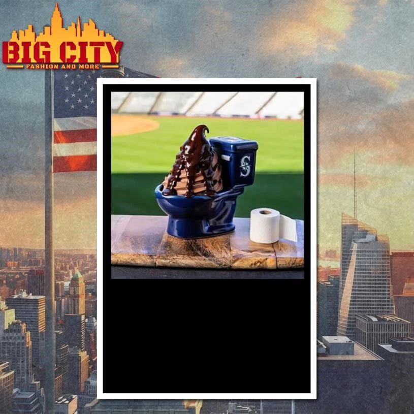 Mariners Big Dumper Sundae Chocolate Ice Cream Toilet Picture Shirt