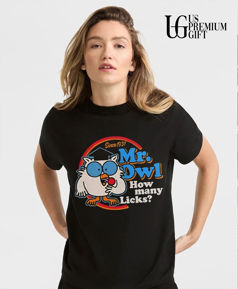 Mr Owl How Many Licks Retro cartoon shirt