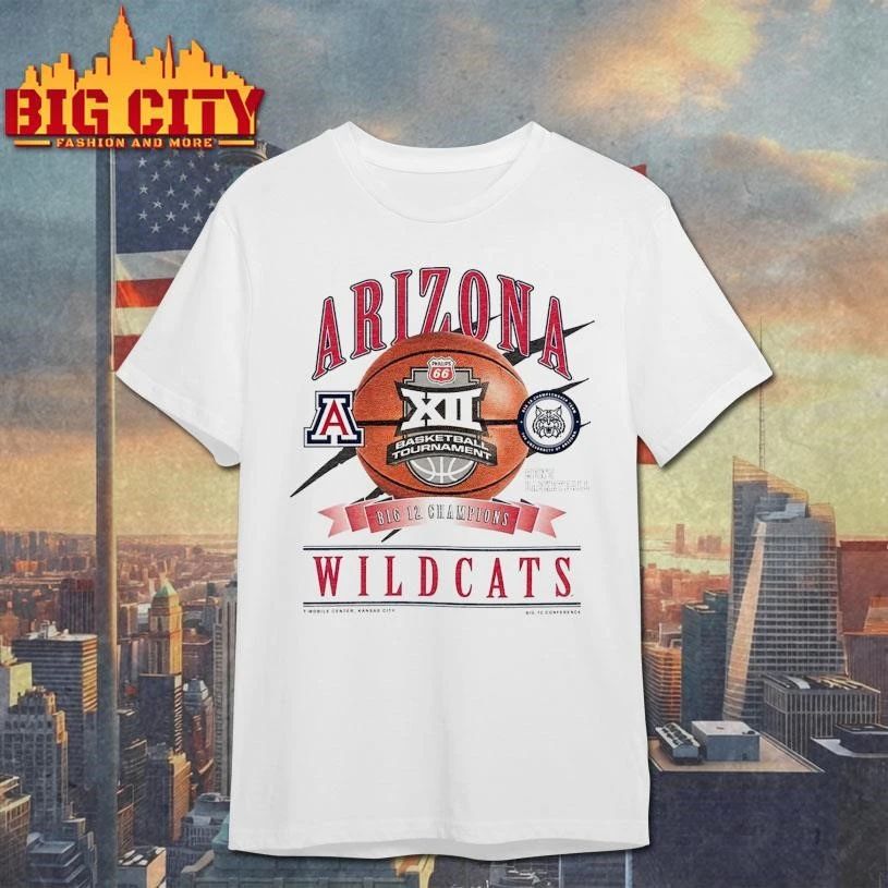Arizona Wildcats 2026 Big 12 Men’s Basketball Tournament Champions Locker Room Shirt