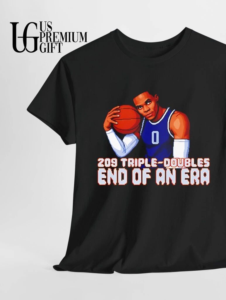 Russell Westbrook Triple Double End of An Era Basketball Legend Pixel shirt