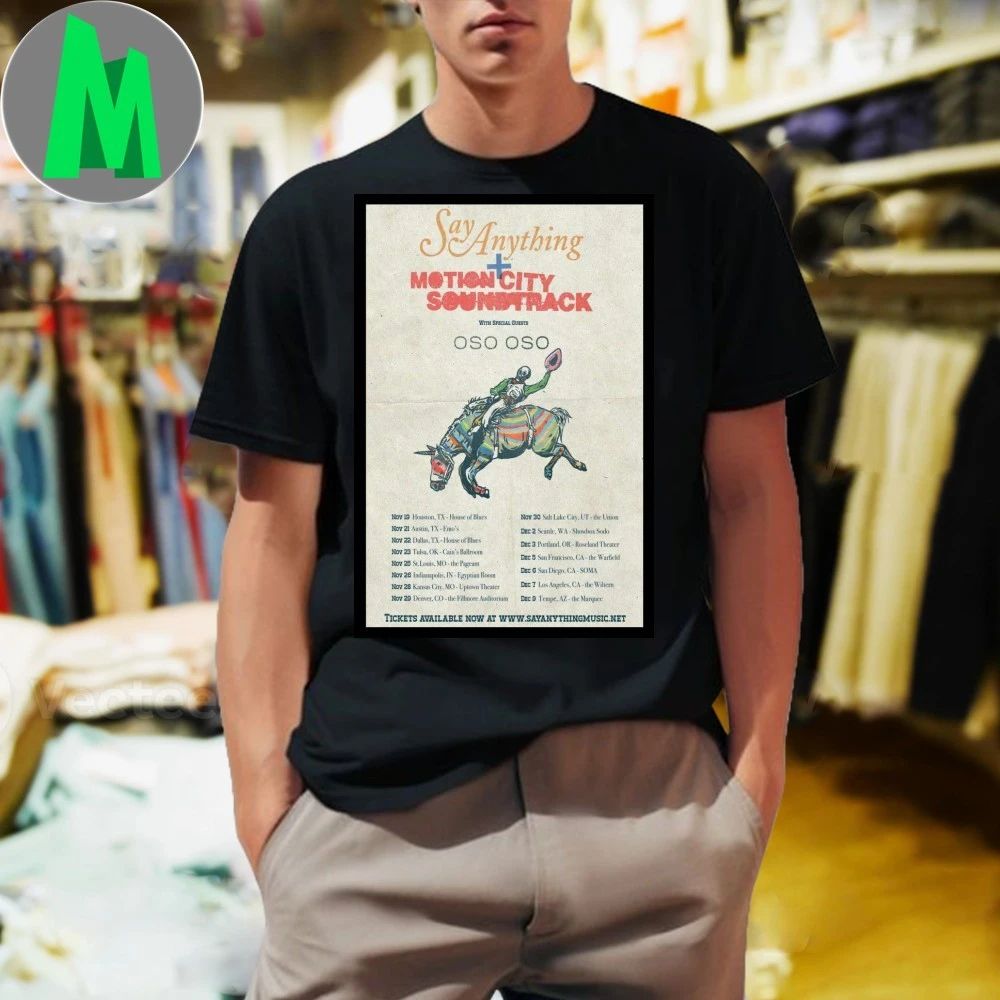 Say Anything and Motion City Soundtrack Fall Tour 2025 Poster Shirt