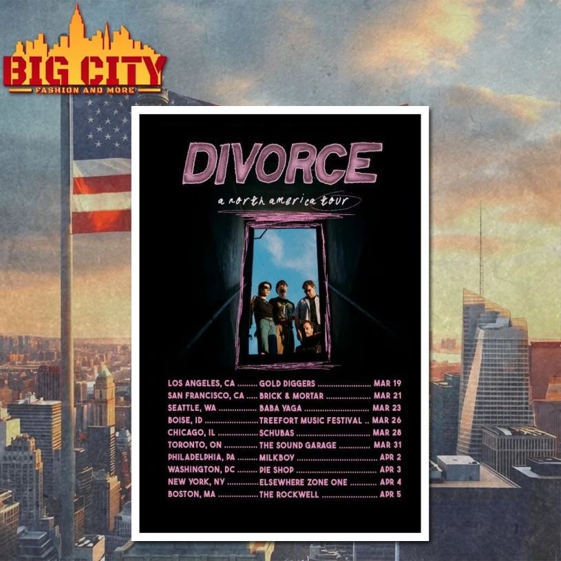 Divorce A North America 2026 Tour Poster T-shirt