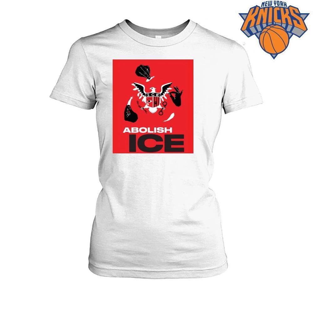Abolish ICE Political Protest Eagle Red Background Graphic Shirt