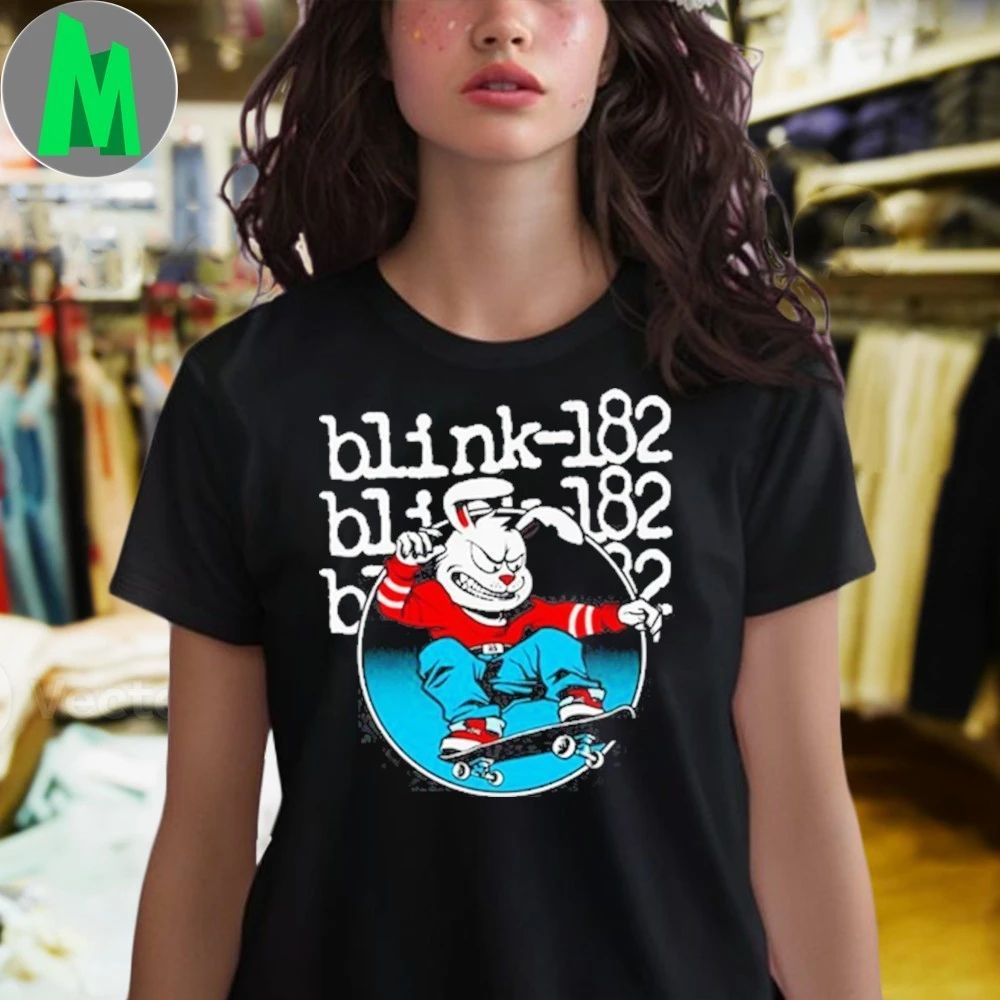 Blink-182 Skateboard Bunny Black 2025 Shirt