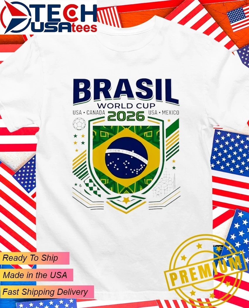 Brazil World Cup 2026 USA Canada Mexico Crest shirt