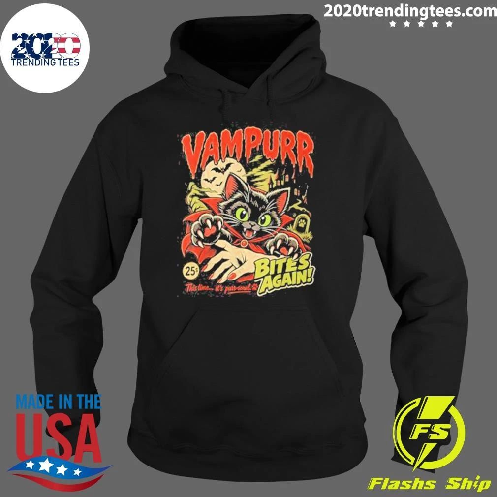 Cat Halloween Vampurr Bites Again Shirt