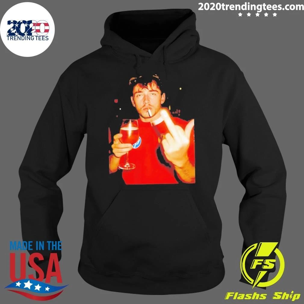 Charles Leclerc Racing Middle Finger Smoking And Beer Shirt