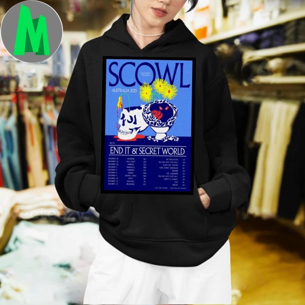Scowl Australia 2025 Tour Poster Shirt