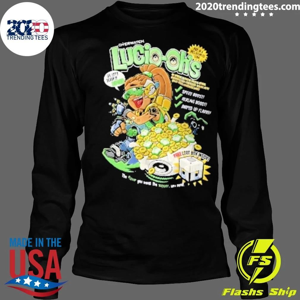 Overwatch Lucio Ohs Oh Let’s Scarf It Down The Support You Need Cartoon Cereal Bowl Loot Box Shirt