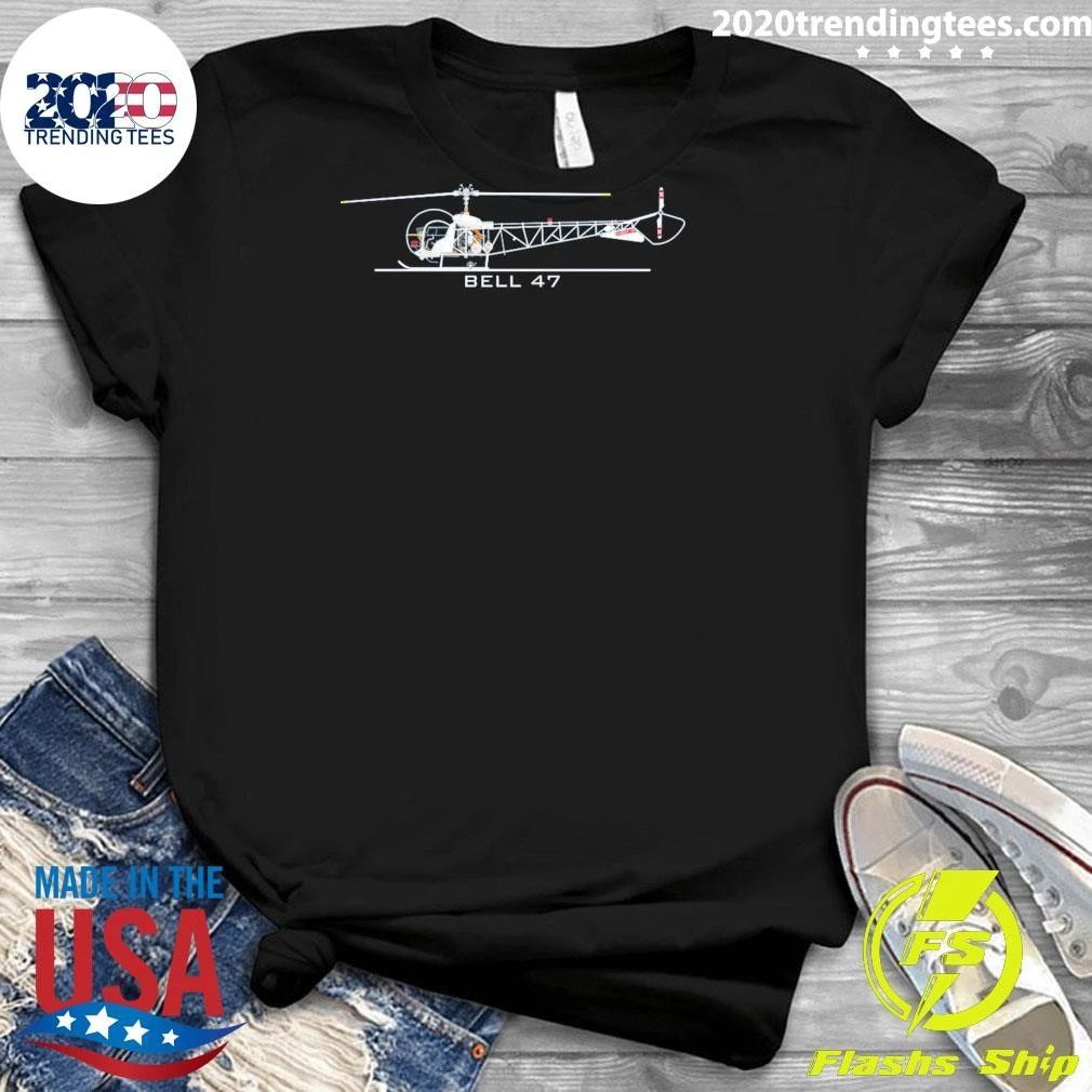 Bell 47 Helicopter Aeroclassic Retro Shirt