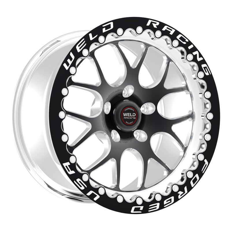 Weld S77 17×11 / 5x115mm BP / 6.2in BS Black Wheel (High Pad) – Black Single Beadlock MT