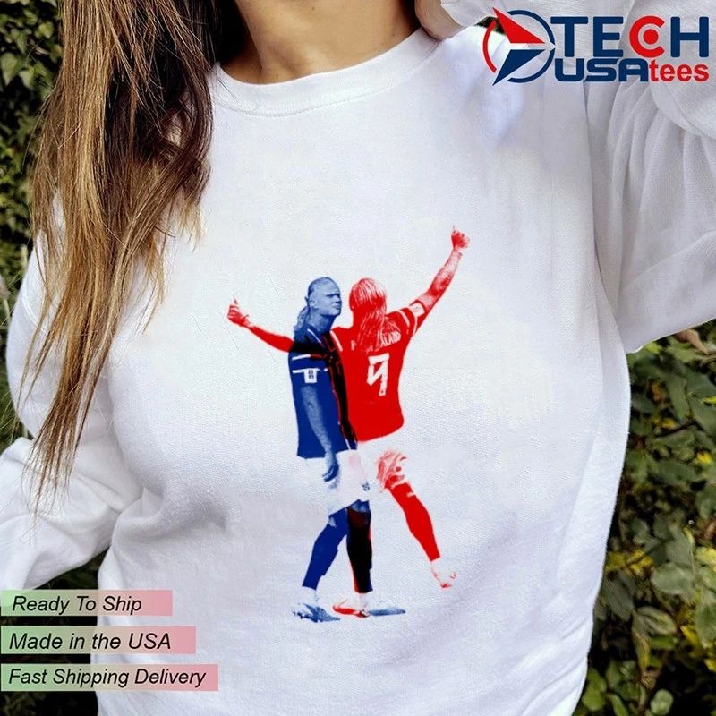 Erling Haaland Norway double exposure art shirt