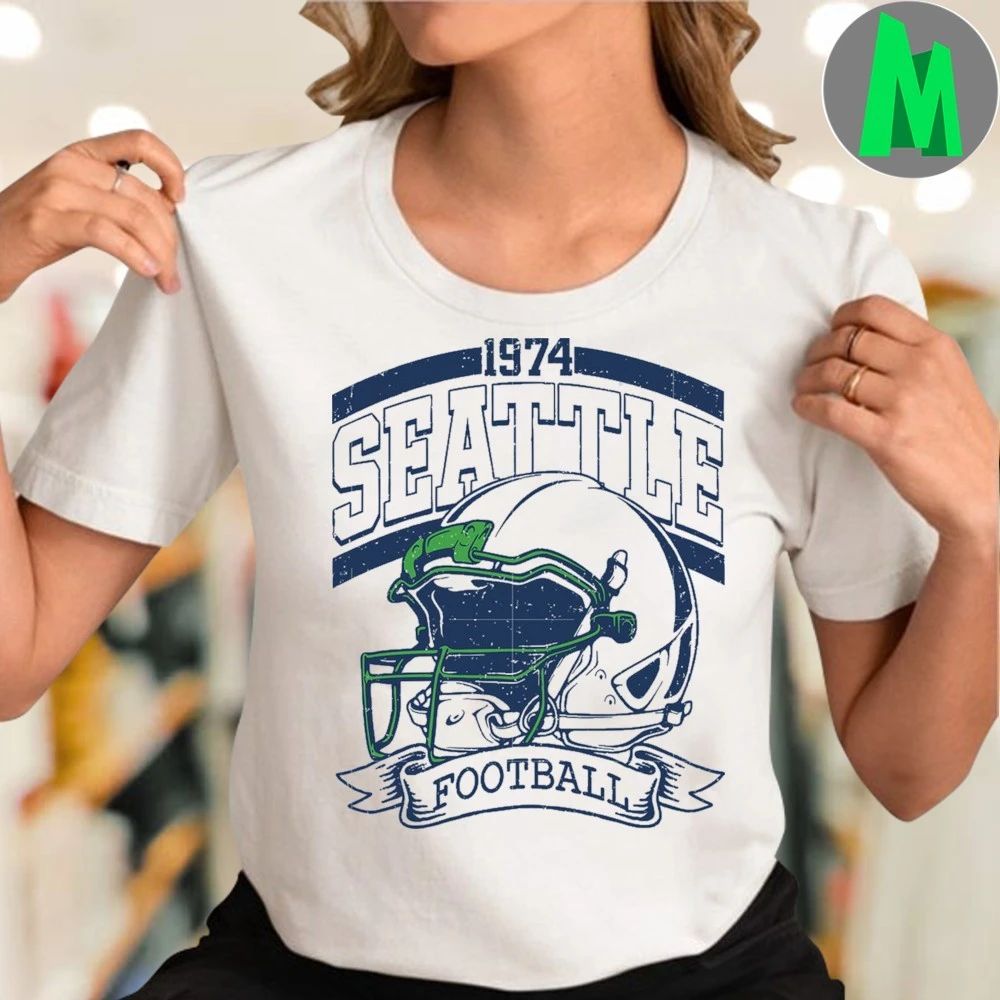 Seattle Team Football Helmet Shirt