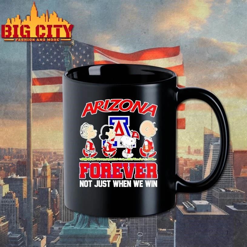 Peanuts Characters Arizona Wildcats Forever Not Just When We Win Graphic Shirt