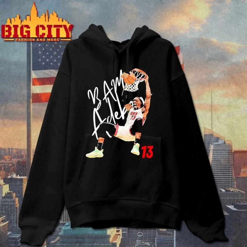 Miami Bam Adebayo #13 Dunk Basketball Cartoon Shirt