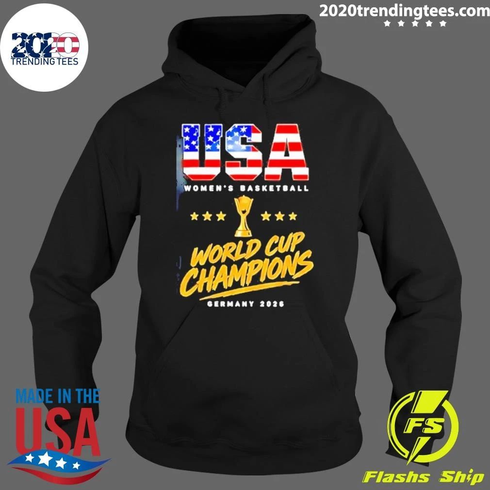 Usa Women’s Basketball World Cup Champions Germany 2026 Trophy Shirt