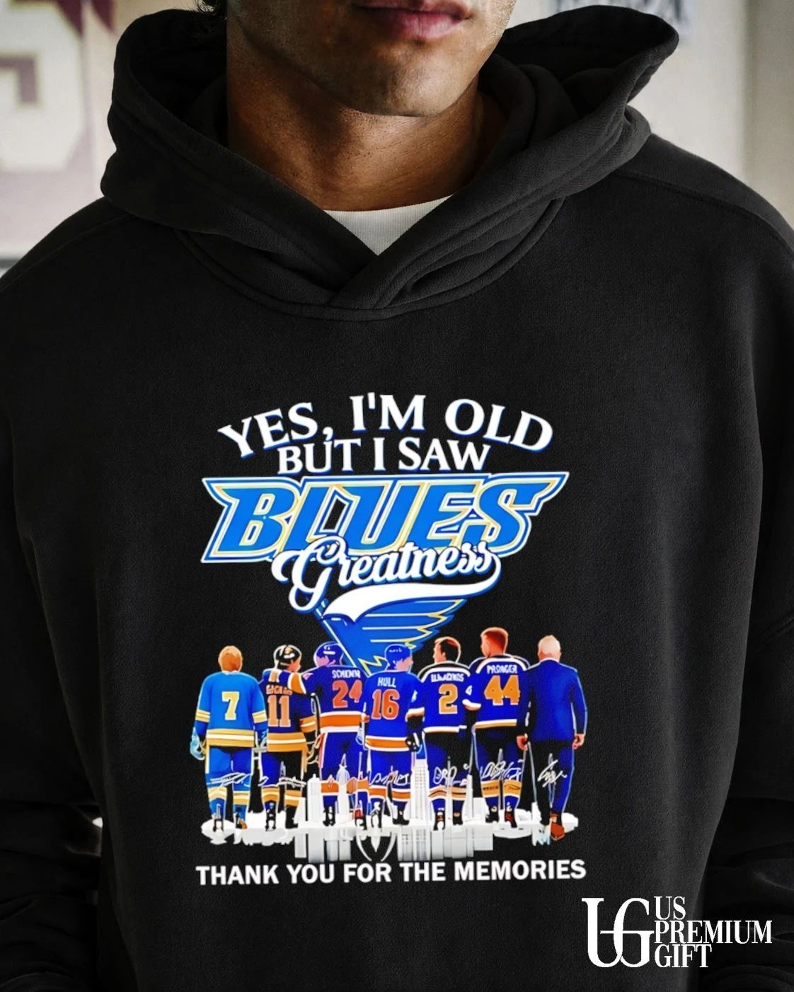 St. Louis Blues hockey yes I’m old but I saw Blues Greatness thank you for the memories signature shirt