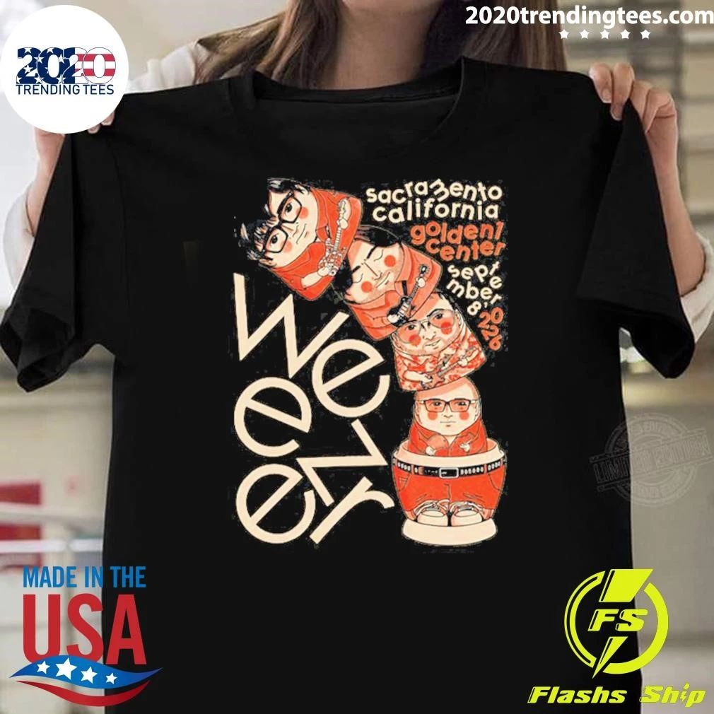 Weezer Sacramento CA At Golden 1 Center In Sacramento CA On September 8 2026 Shirt
