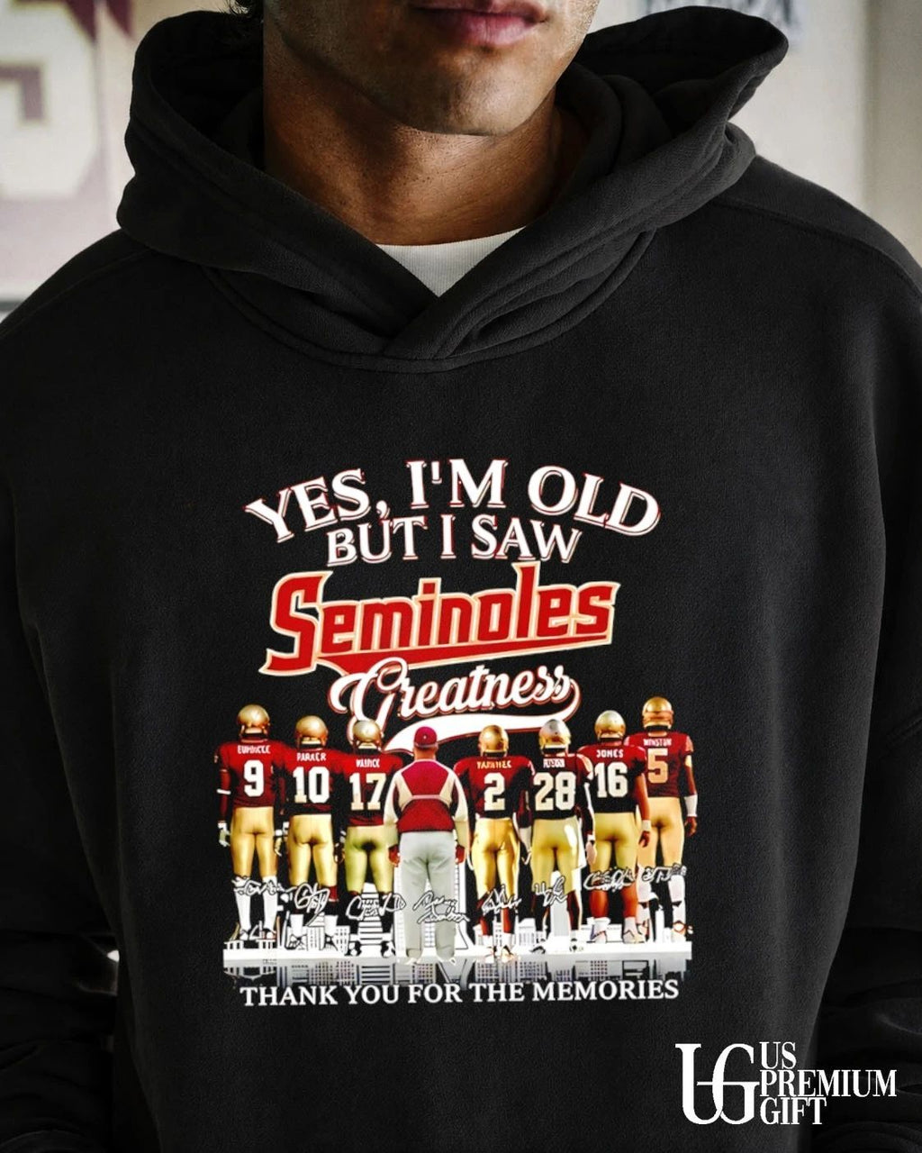 Yes I am old but I saw Florida State Seminoles Greatness thank you for the memories signature shirt
