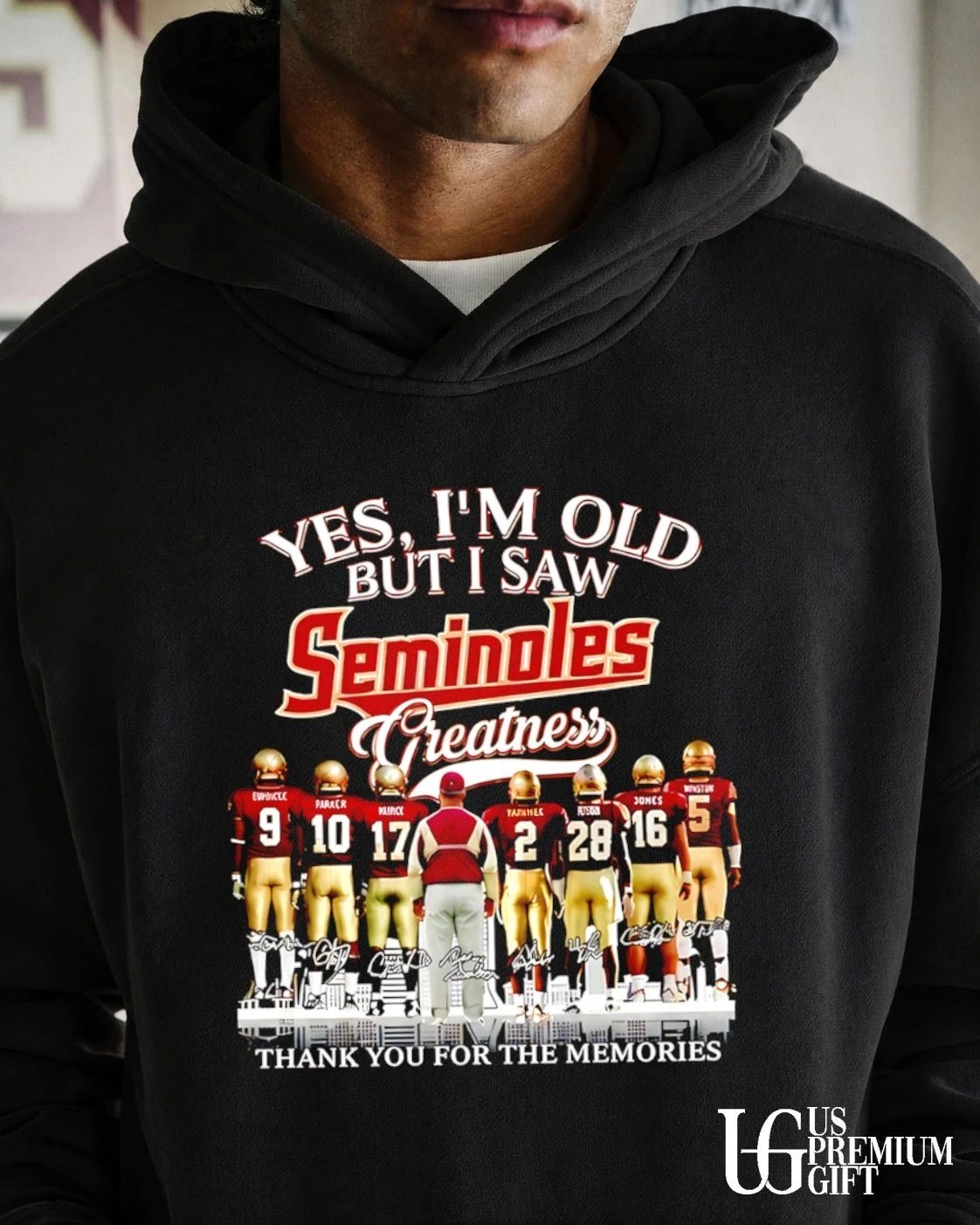 Yes I am old but I saw Florida State Seminoles Greatness thank you for the memories signature shirt