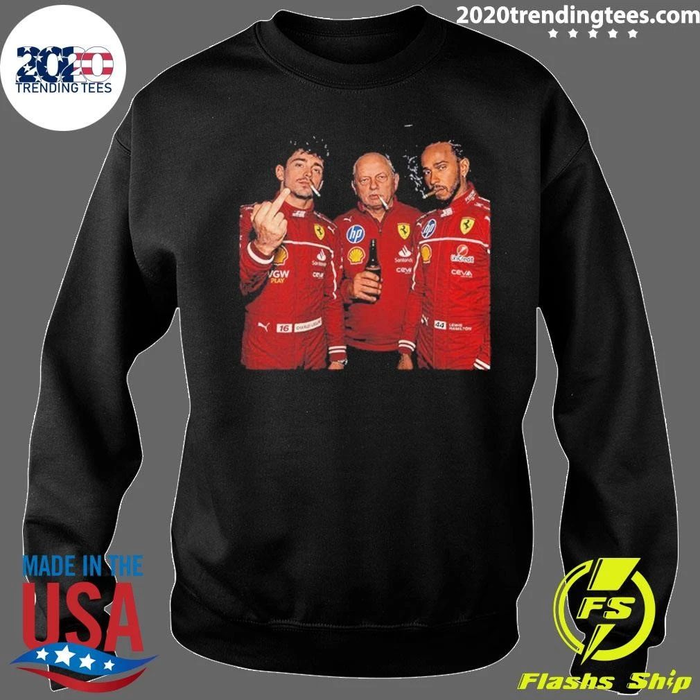 Lewis Hamilton Charles Leclerc Vintage Scuderia F1 Bootleg Graphic Shirt