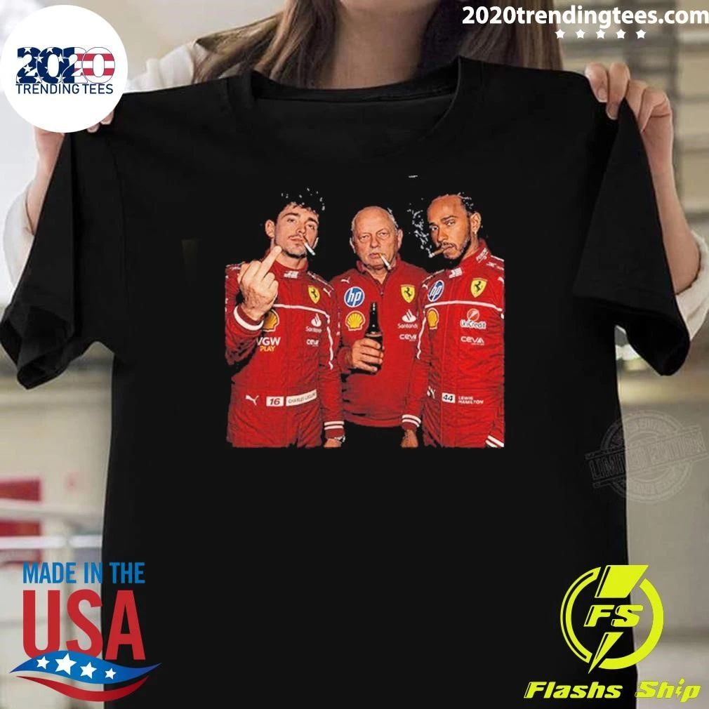 Lewis Hamilton Charles Leclerc Vintage Scuderia F1 Bootleg Graphic Shirt