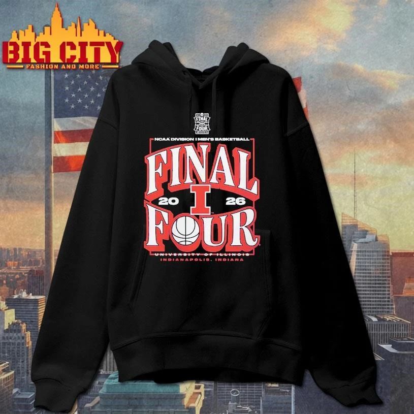 Illinois Fighting Illini Men’s Basketball 2026 NCAA Tournament Final Four Indiana Bound College Shirt