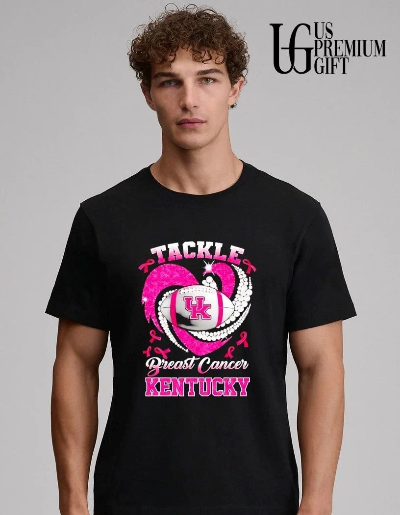 Kentucky Wildcats UK tackle breast cancer football shirt