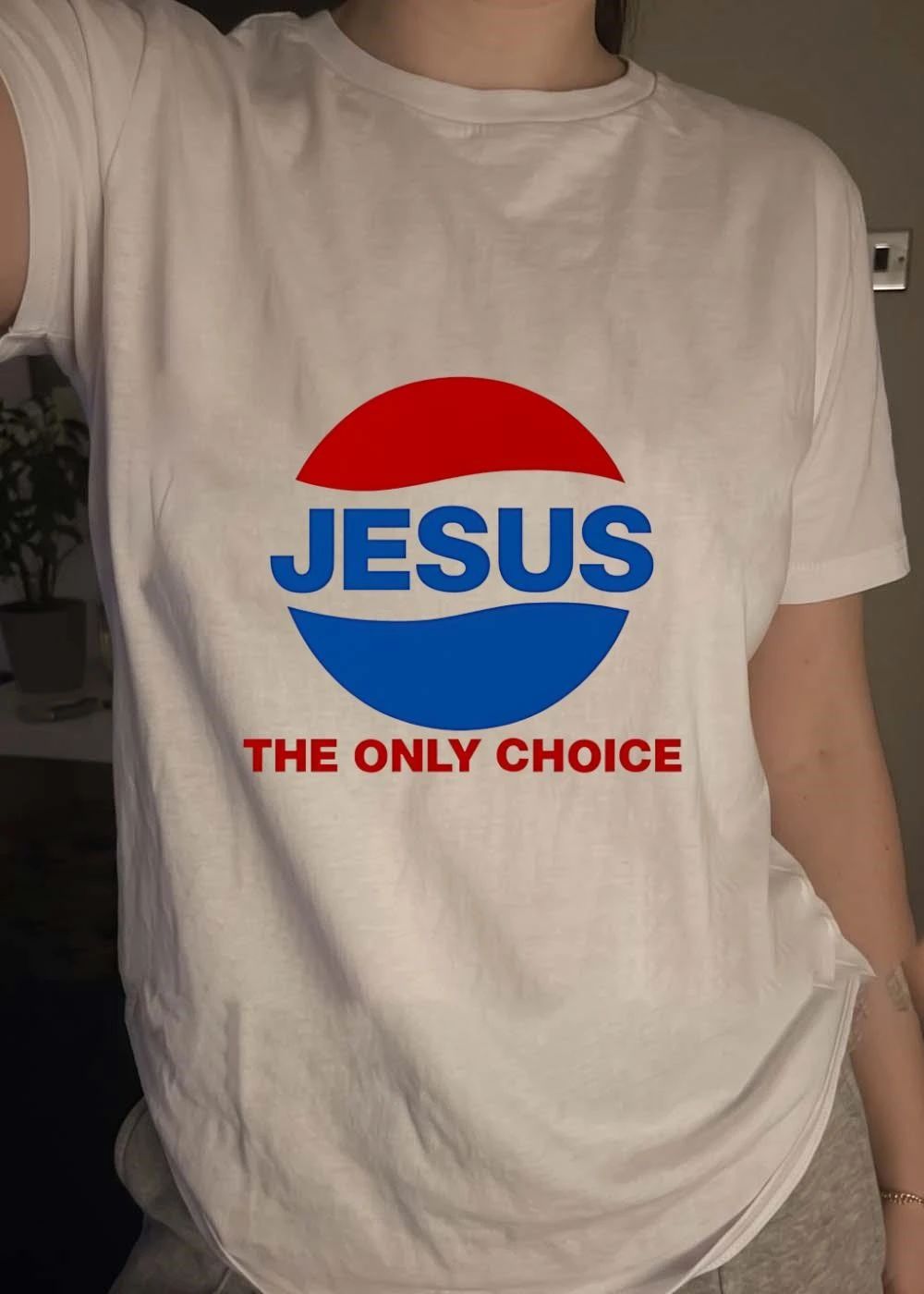 Jesus the Only Choice Religious Faith Graphic Cotton shirt