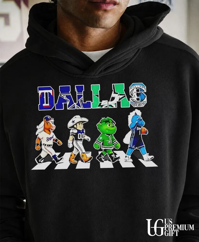Dallas Rangers Cowboys Stars and Mavericks mascot abbey road shirt