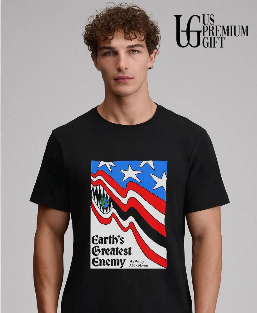 Abby Martin Earth’s Greatest Enemy flag shirt