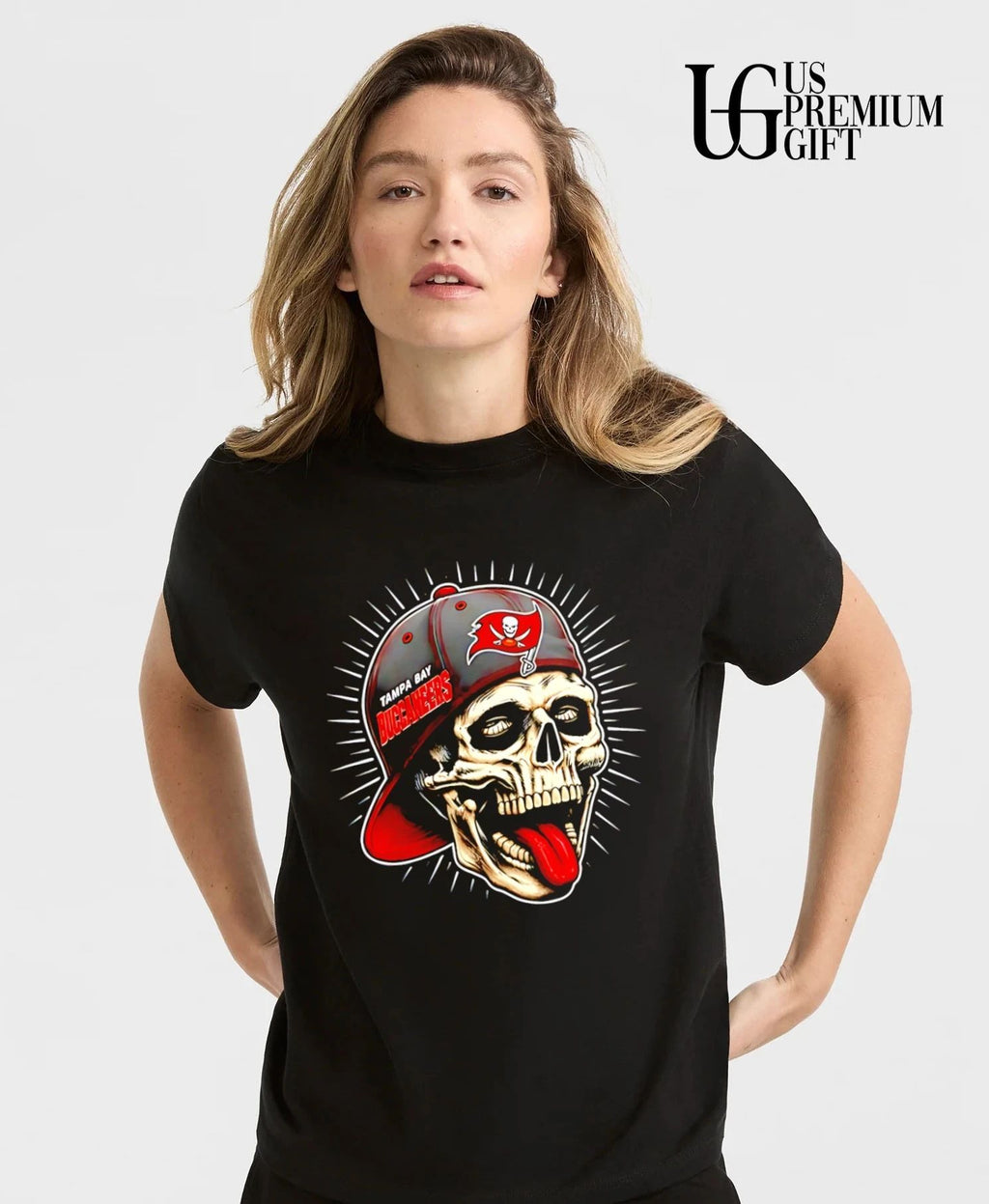 Skull Tampa Bay Buccaneers tongue out hat shirt