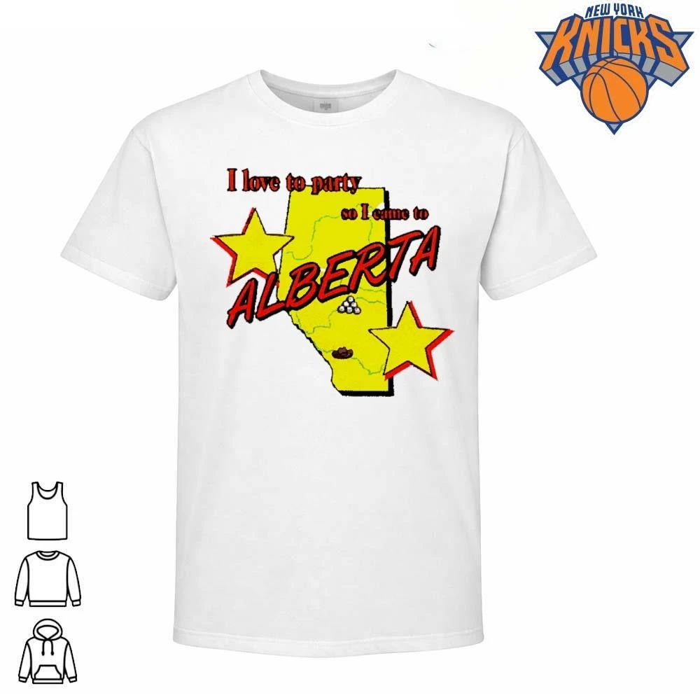 I Love To Party So I Came To Alberta Vintage Travel Parody Shirt