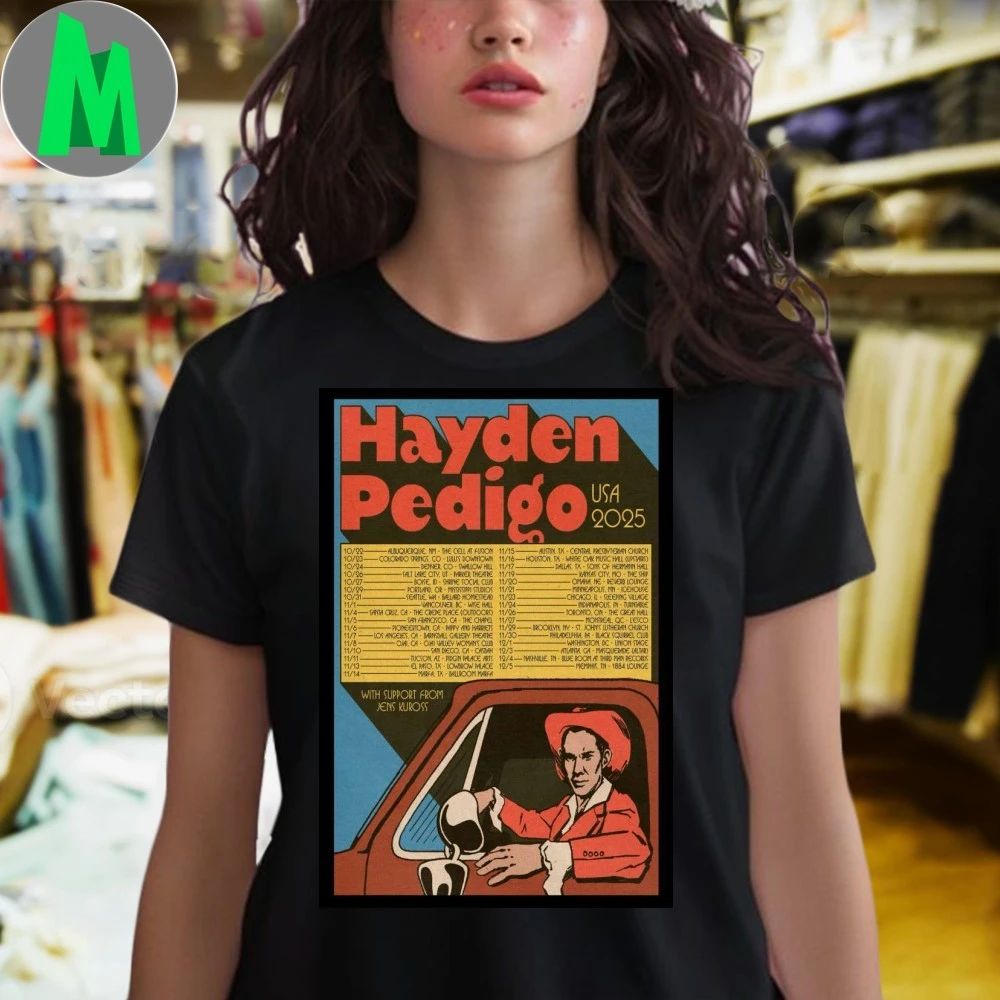 Hayden Pedigo USA 2025 Tour Poster Shirt