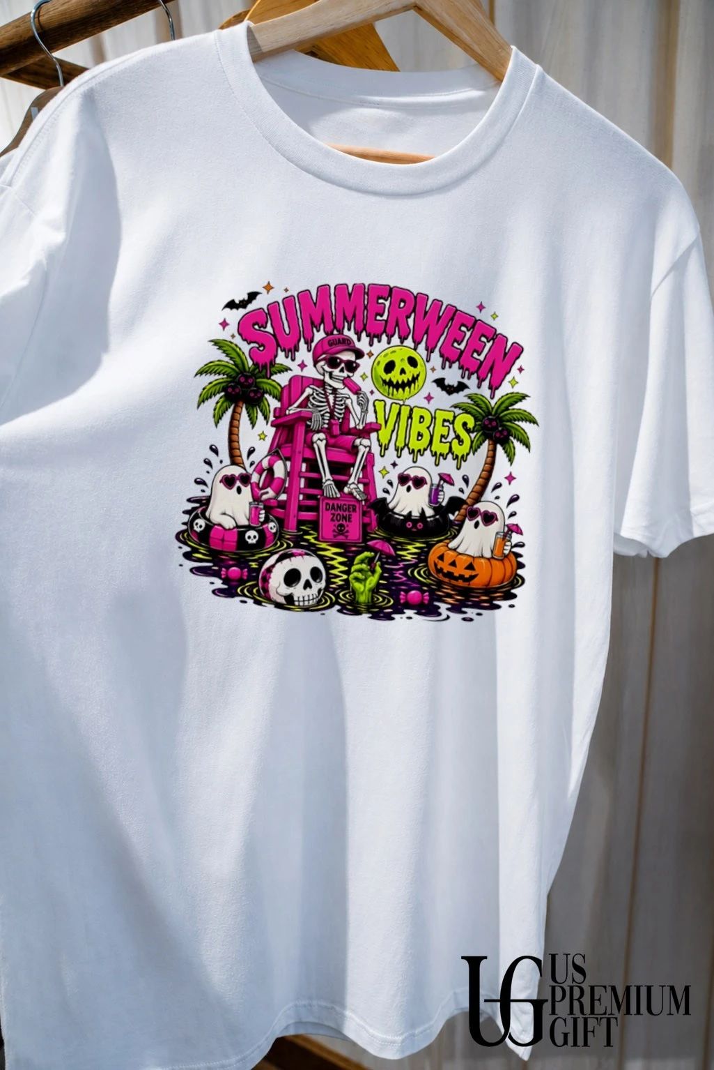 Skeleton Summerween vibes Halloween 2026 shirt