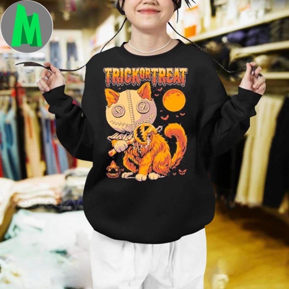 Trick Or Treat Halloween Cat Parody Shirt