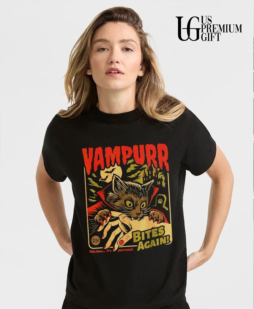 Vampurr Bites Again Vampire Cat Halloween shirt