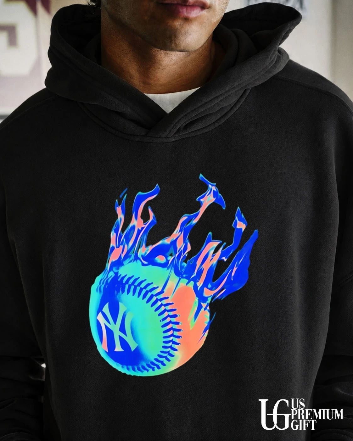New York Yankees Major League Baseball flaming Baseball shirt