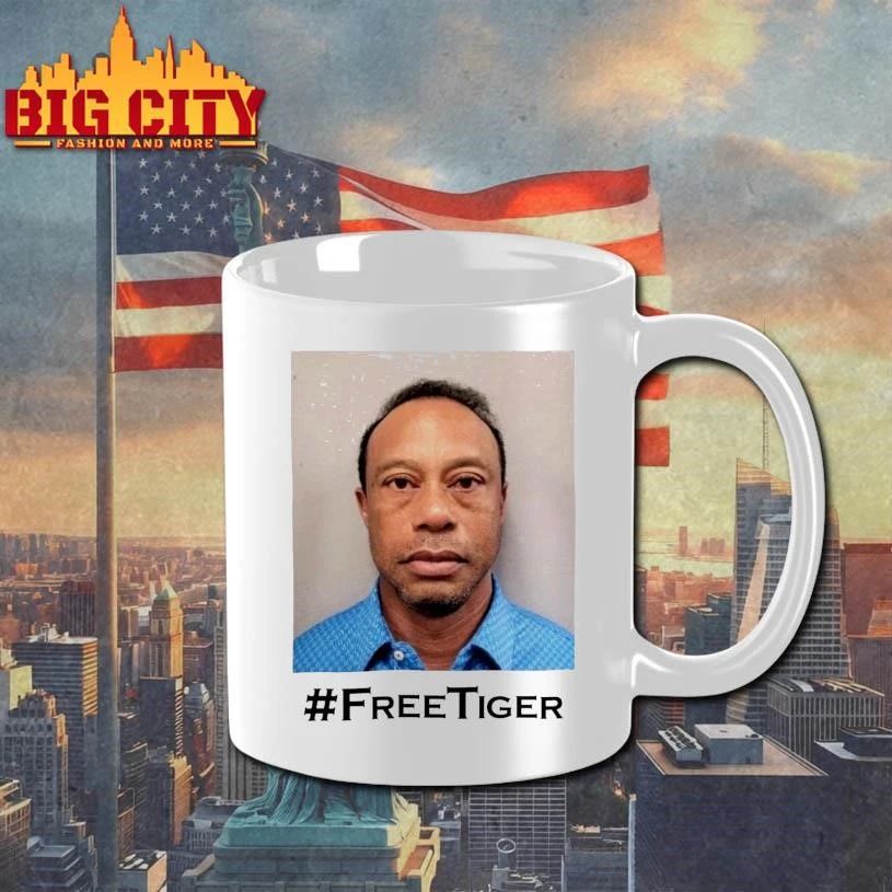 Tiger Woods Mugshot Graphic Funny Shirt