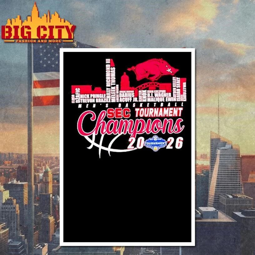 Arkansas Razorbacks ’26 SEC Men’s Basketball Tournament Champions Vintage Shirt