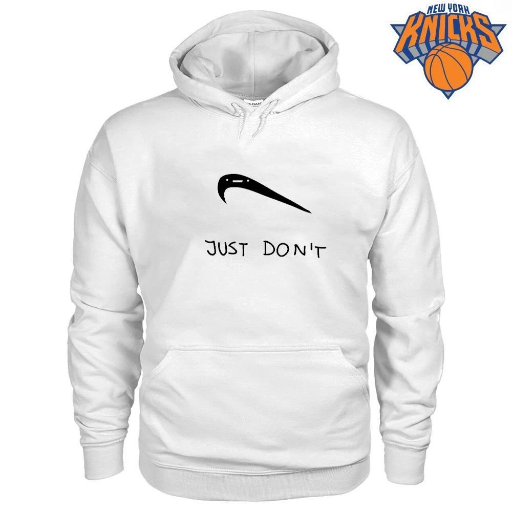 Funny Just Don’t Parody Swoosh Distressed Graphic T Shirt