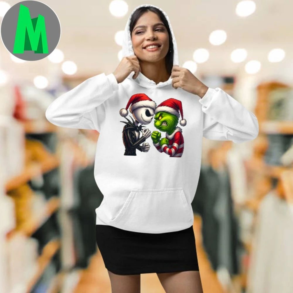 Grinch Vs Jack Funny Christmas Shirt