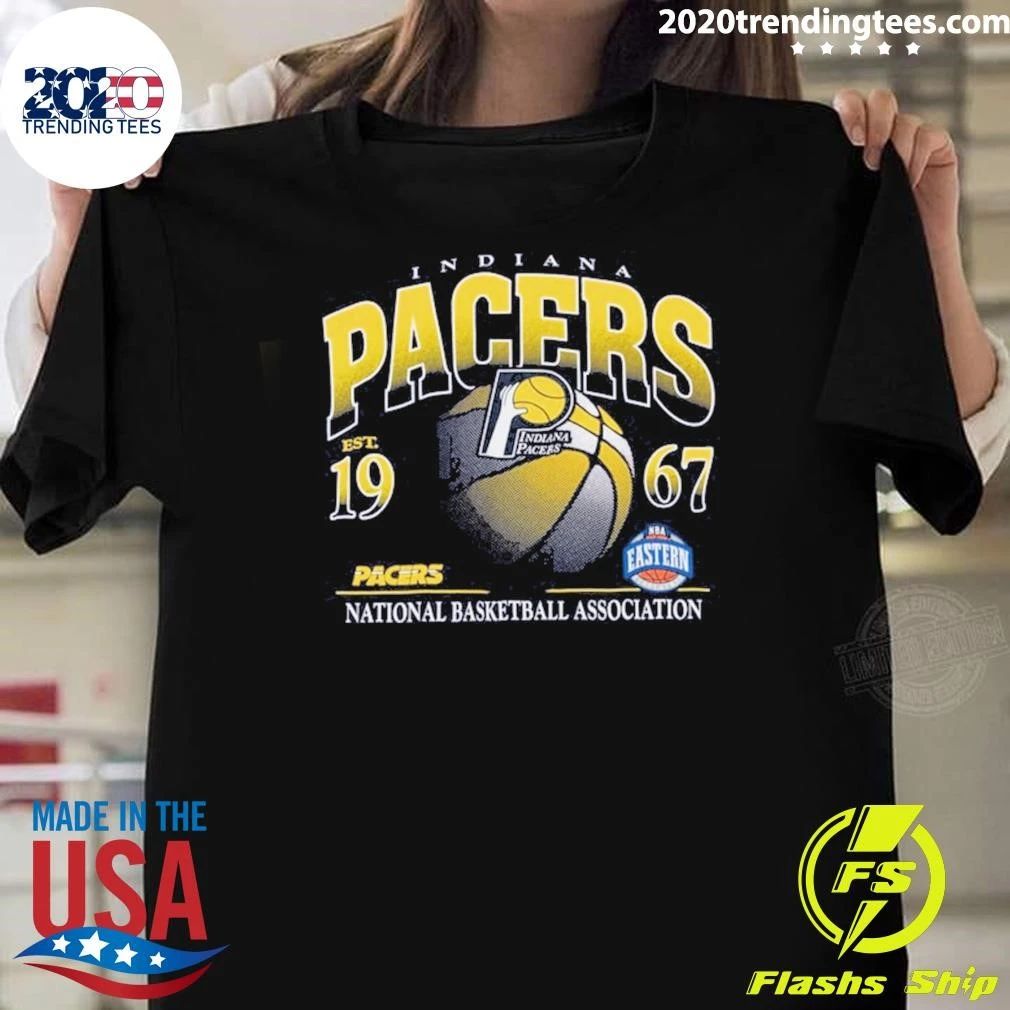 Indiana Pacers Mitchell & Ness Core Graphic Shirt