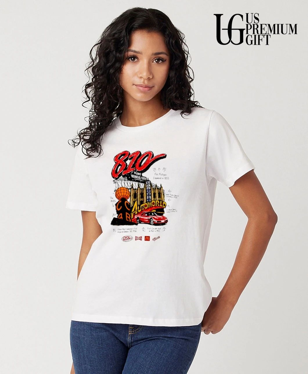 810 Flint Vehicle City Michigan Landmarks and History shirt
